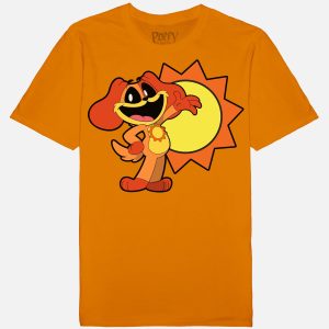 Poppy Playtime DogDay Cartoon Sun Orange Tee